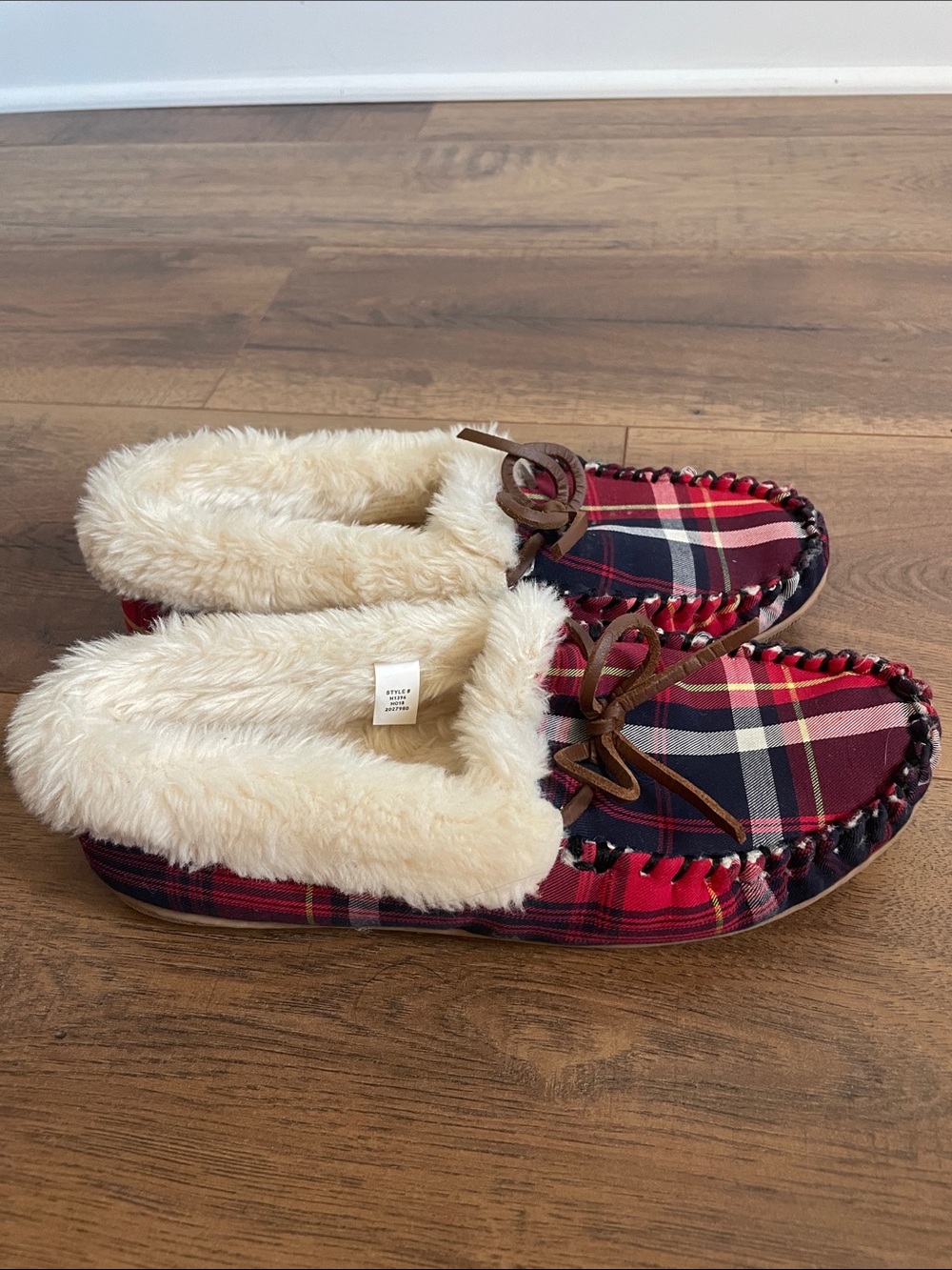 J. Crew Tartan Plaid Slippers Size 8